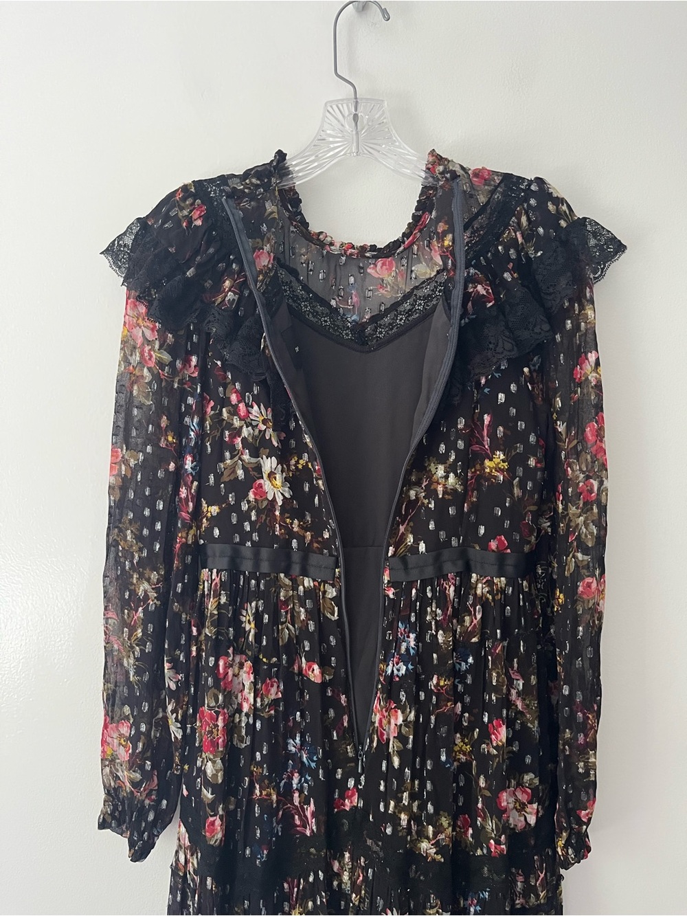 Needle & Thread Cosmic Forest Floral Lace Maxi Dress Gown Peasant Cottagecore 2 - Picture 10 of 15
